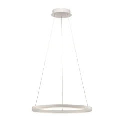 Arcchio LED-hængelampe Albiona, hvid, 1 ring, Ø 60 cm