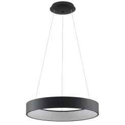 LED-hængelampe Aleksi, Ø 60 cm, sort, metal, CCT^Arcchio Best