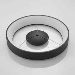 LED-hængelampe Aleksi, Ø 60 cm, sort, metal, CCT^Arcchio Best