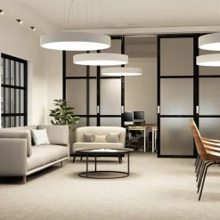 LED-hængelampe Noabelle, Ø 80 cm, hvid, metal^Arcchio Hot