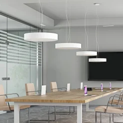 LED-hængelampe Noabelle, Ø 60 cm, hvid, metal^Arcchio Best