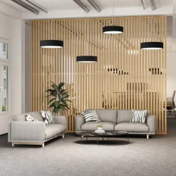 Arcchio LED-hængelampe Noabelle, sort, 40 cm, metal