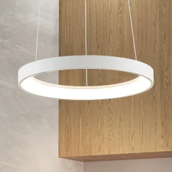Arcchio LED-hængelampe Vivy, Ø 38 cm, hvid, metal