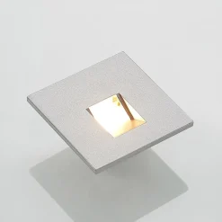 Arcchio LED-indbygningslampe Vexi, 7,5 cm x 7,5 cm, sølv, CCT