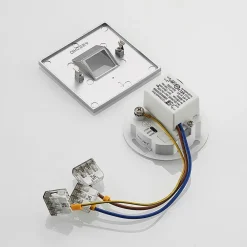 Arcchio LED-indbygningslampe Vexi, 7,5 cm x 7,5 cm, sølv, CCT