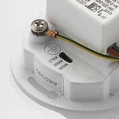 Arcchio LED-indbygningslampe Vexi, 7,5 cm x 7,5 cm, sølv, CCT