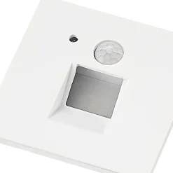 LED-indbygningslampe Neru, 7 cm, hvid, kantet, sensor^Arcchio Best