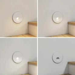 LED-indbygningslampe Vexi, Ø 7,5 cm, hvid, aluminium, CCT^Arcchio Outlet