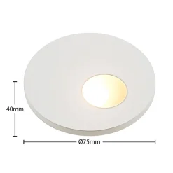 LED-indbygningslampe Vexi, Ø 7,5 cm, hvid, aluminium, CCT^Arcchio Outlet
