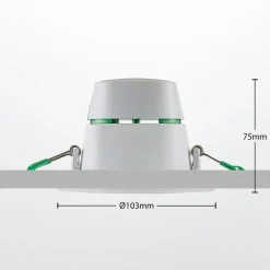 Arcchio LED-indbygningslampe Katerin, 10 cm, hvid, drejelig