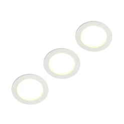 Arcchio Loftlamper|Indbygningsspots>LED-indbygningslampe Milaine, hvid, dæmpbar, sæt med 3 stk