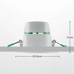 Arcchio LED-indbygningslampe Katerin, hvid, drejelig, sæt med 10 stk