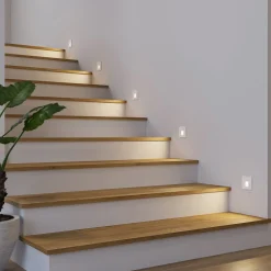 LED-indbygningslampe Vexi, 7,5 cm x 7,5 cm, hvid, CCT^Arcchio