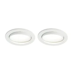 LED-indbygningslampe Katerin, hvid, drejelig, 2-pak^Arcchio Discount