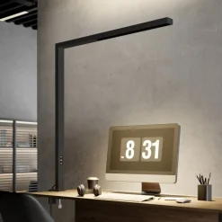 LED-klemmelampe Jolinda, sort, aluminium, dæmpbar^Arcchio Sale