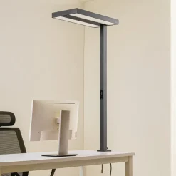 Arcchio LED-klemmelampe Logan sort, dæmpbar, sensor