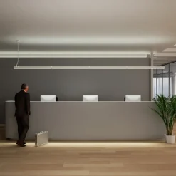 LED-kontorhængelampe Jolinda slim, metal, op/ned^Arcchio New