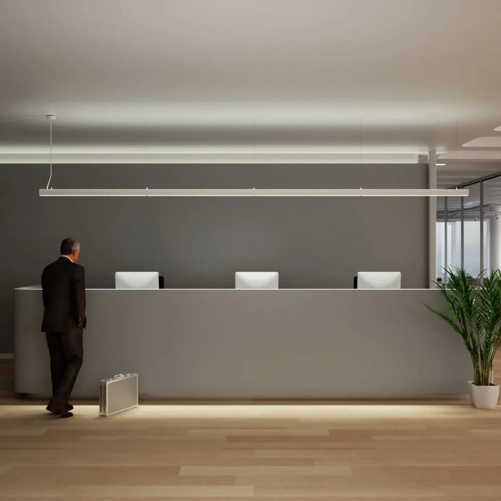 LED-kontorhængelampe Jolinda slim, metal, op/ned^Arcchio New