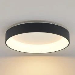 Arcchio LED-loftlampe Aleksi, Ø 60 cm, sort, metal, CCT