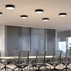 LED-loftlampe Noabelle, Ø 40 cm, sort, metal^Arcchio Best