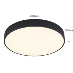 LED-loftlampe Noabelle, Ø 80 cm, sort, metal^Arcchio Online