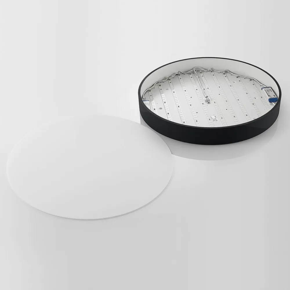 LED-loftlampe Noabelle, Ø 80 cm, sort, metal^Arcchio Online