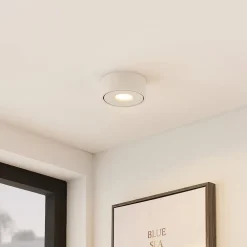 Arcchio LED-loftlampe Rotari, hvid, metal, Ø 12 cm