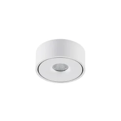 Arcchio LED-loftlampe Rotari, hvid, metal, Ø 12 cm