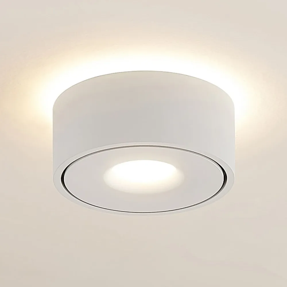 LED-loftlampe Rotari, hvid, op og ned, aluminium^Arcchio Best