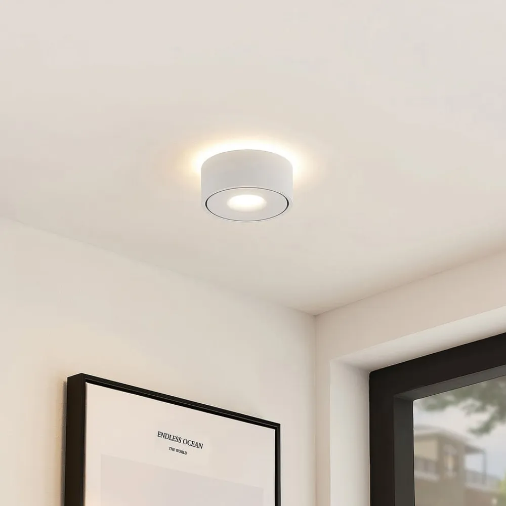 LED-loftlampe Rotari, hvid, op og ned, aluminium^Arcchio Best
