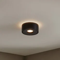 LED-loftlampe Rotari, Ø 12 cm, op & ned, sort^Arcchio Best