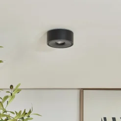 LED-loftlampe Rotari, Ø 12 cm, op & ned, sort^Arcchio Best