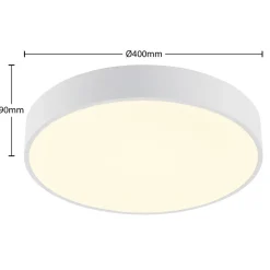 Arcchio LED-loftlampe Vanida, hvid, Ø 40 cm, op/ned