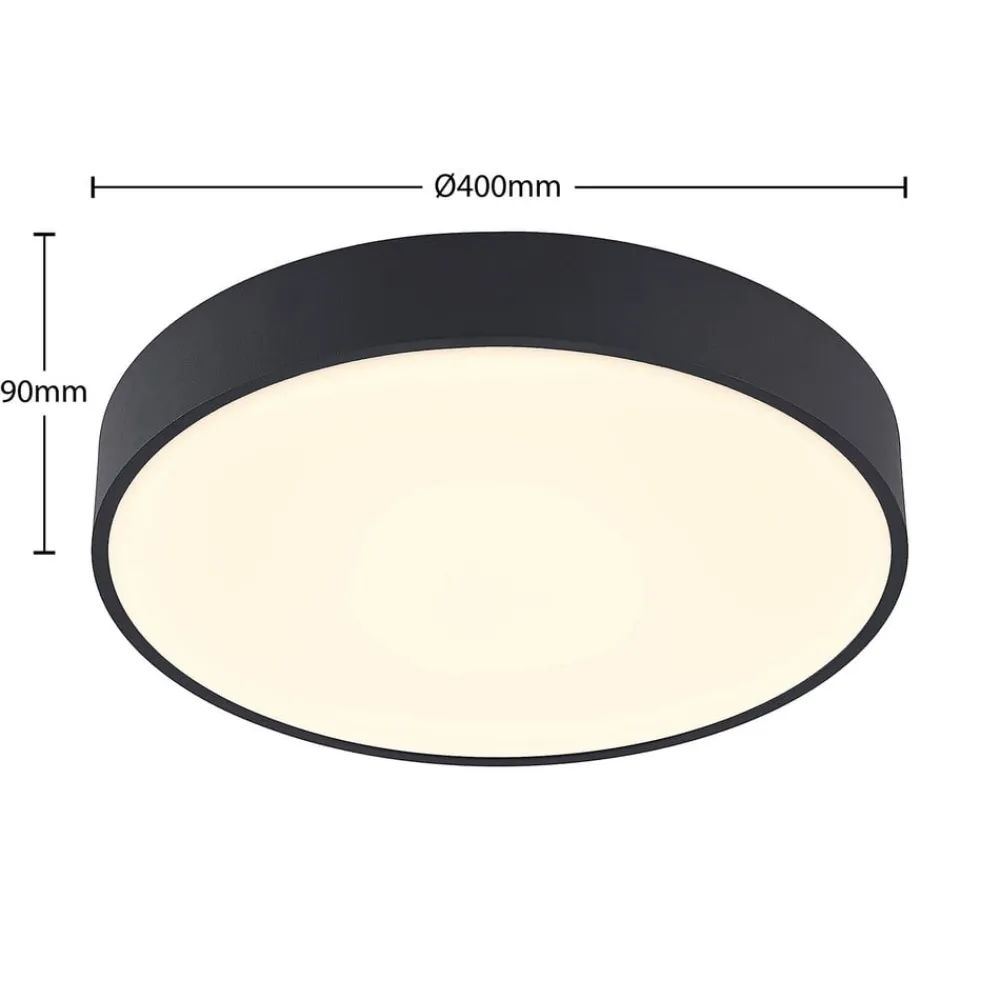 LED-loftlampe Vanida, sort, Ø 40 cm, op/ned^Arcchio Sale