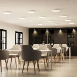 Arcchio Gang|Loftlamper>LED-loftlampe Vivy, Ø 38 cm, hvid, metal