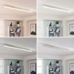 LED-panel Arya, 120 cm, hvid, dæmpbar, aluminium^Arcchio Hot