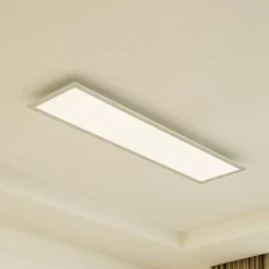 Arcchio Loftlamper|Loftlamper>LED-panel Lyndra, 120 cm, sølv, aluminium, dæmpbar, CCT