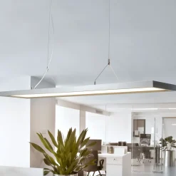 Arcchio Arbejdsrum/Kontor|Pendellamper>LED-pendellampe Dorean, sølv, metal, 120 cm