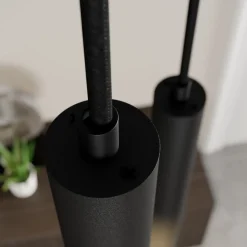 Arcchio LED-pendellampe Franka, 3 lyskilder, Ø 24 cm, sort