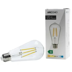 Arcchio LED-rustik lyspære, E27 3,8W, klar, 3000K, 806lm