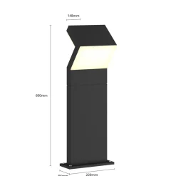 LED-sokkellampe Havin, antracit, metal, 60 cm^Arcchio Sale
