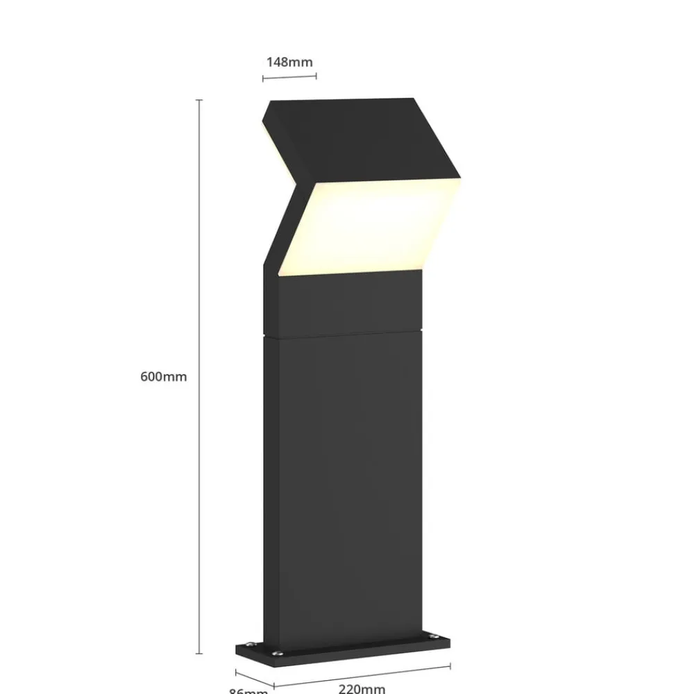 LED-sokkellampe Havin, antracit, metal, 60 cm^Arcchio Sale
