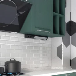 Arcchio LED-underskabsbelysning Ovano, 62 cm, sort, aluminium