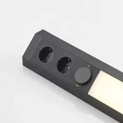 Arcchio LED-underskabsbelysning Ovano, 62 cm, sort, aluminium