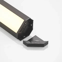 Arcchio LED-underskabsbelysning Ovano, 62 cm, sort, aluminium