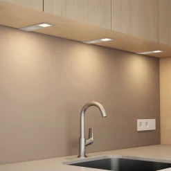 LED-underskabsbelysning Nortra, 3-pak, grå, aluminiumsfarvet^Arcchio Discount