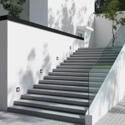 LED-vægindbygningslampe Zamo, sort, 11 cm, IP65^Arcchio Clearance