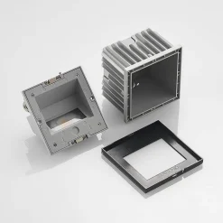 LED-vægindbygningslampe Zamo, sort, 11 cm, IP65^Arcchio Clearance