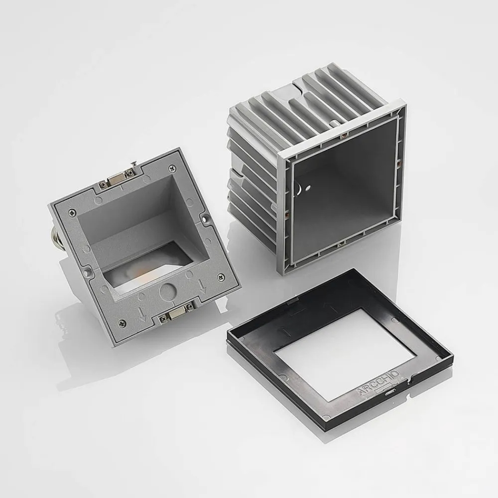 LED-vægindbygningslampe Zamo, sort, 11 cm, IP65^Arcchio Clearance