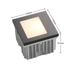 LED-vægindbygningslampe Zamo, sort, 11 cm, IP65^Arcchio Clearance